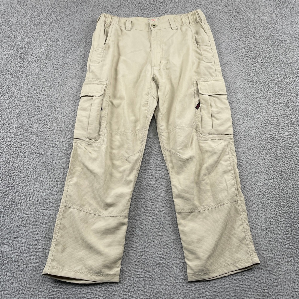 RailRiders Cargo Pants Mens M Tan Versatach Light Ripstop Hiking Outdoor Utility